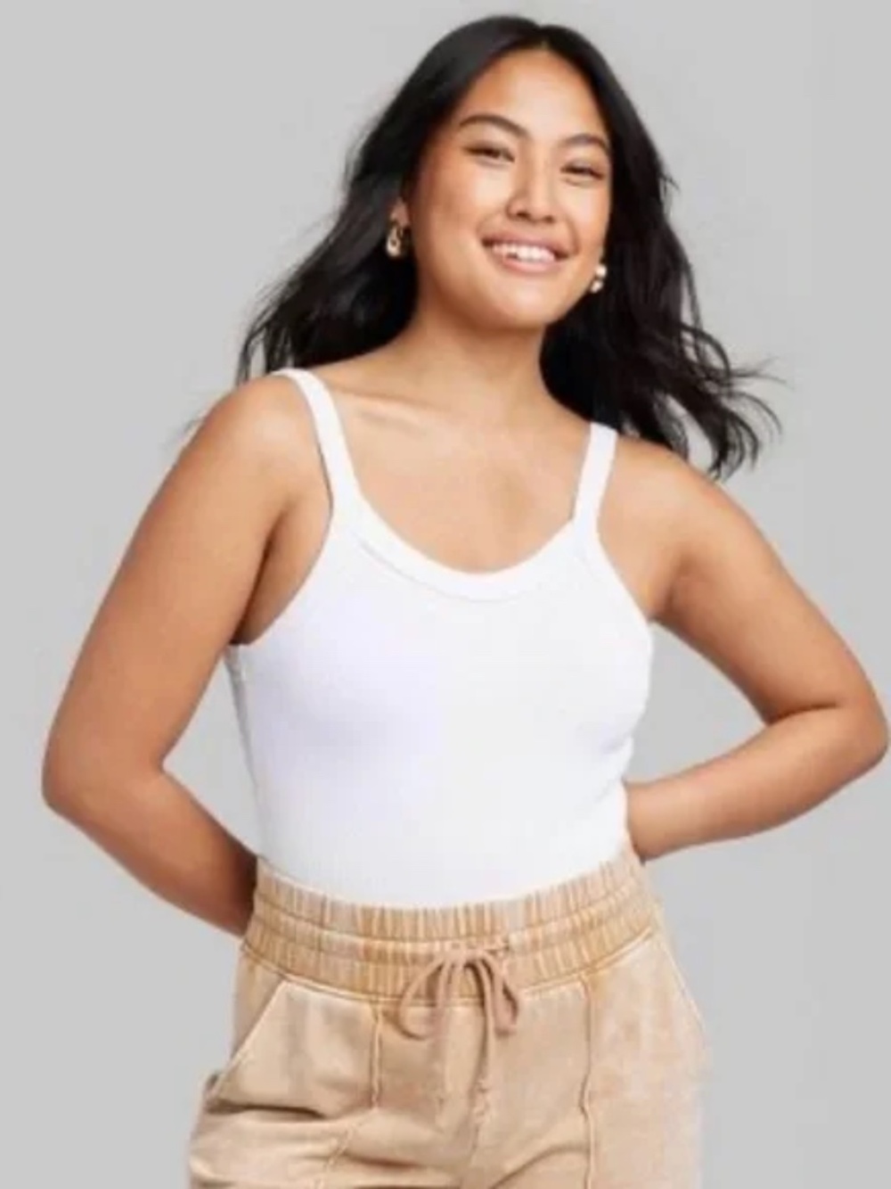 nwot wild fable white tank